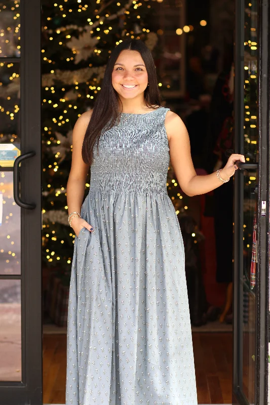 The Flora Dress (Navy)