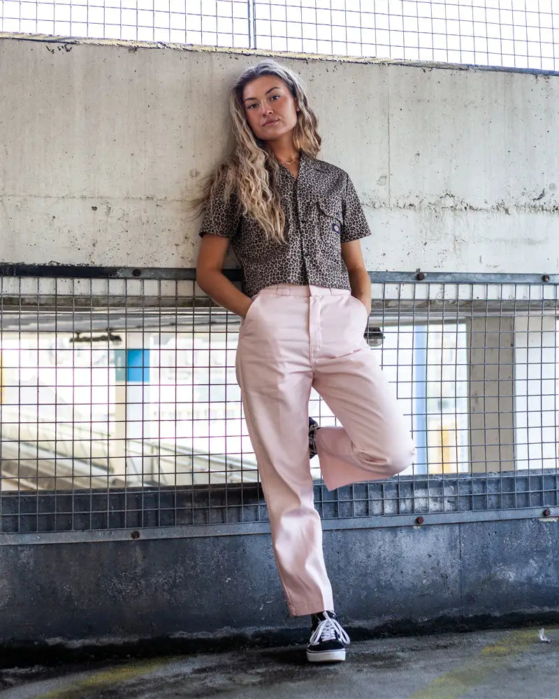 Elizaville Trousers in Light Pink Trousers Bootcut Casual