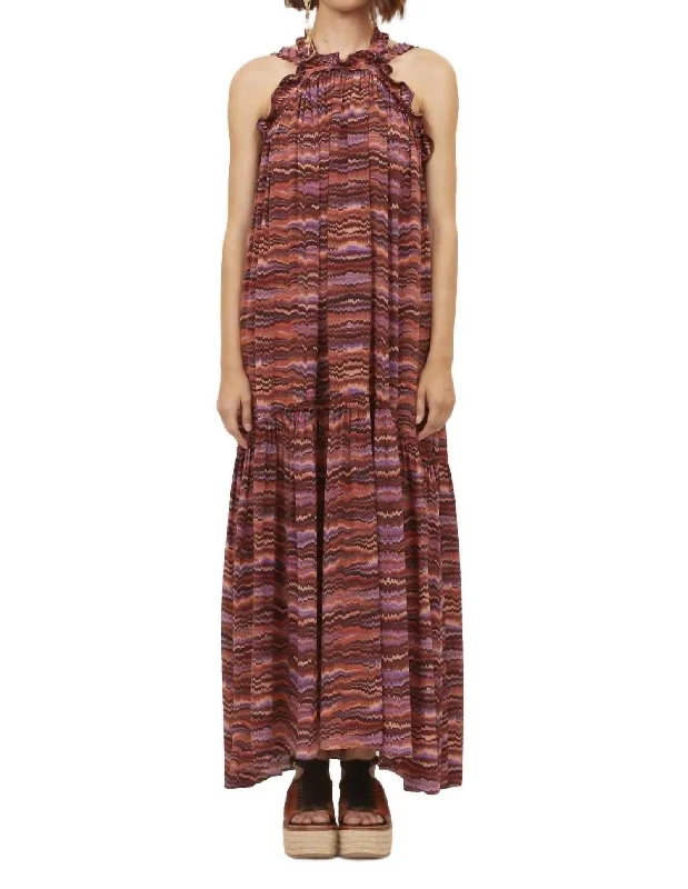 Celeste Dress In Purple Sapphire