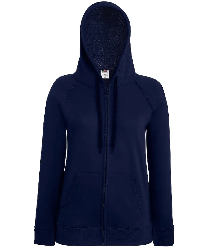 Deep Navy - Women's lightweight hooded sweatshirt jacket Hoodie with Hem Ribbing Snug Secure Deep Navy - Women's lightweight hooded sweatshirt jacket Hoodie with Hem Ribbing Snug Secure