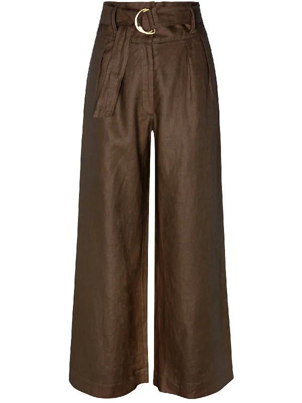 Women's Alina Trouser In Chocolate Trousers Floral Bohemian
