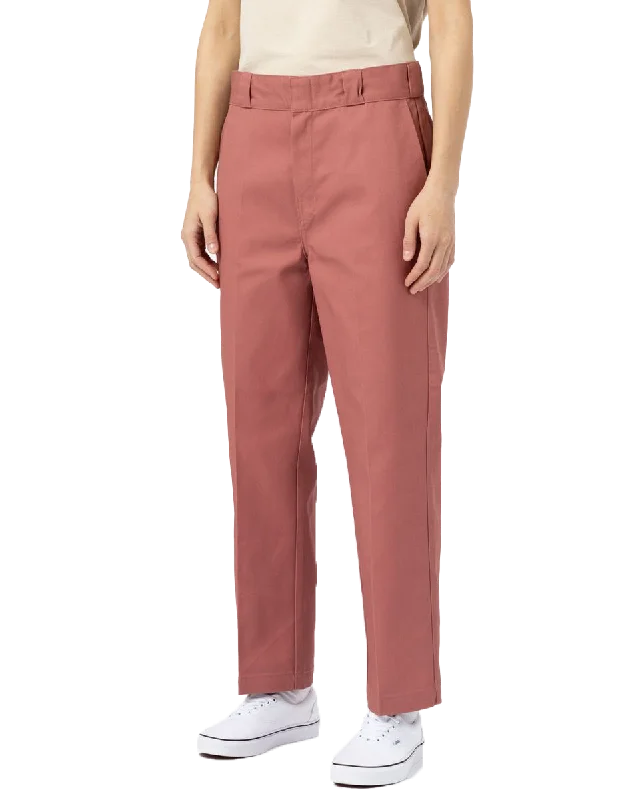 874 Cropped Trousers in Whitered Rose Trousers cozy soft