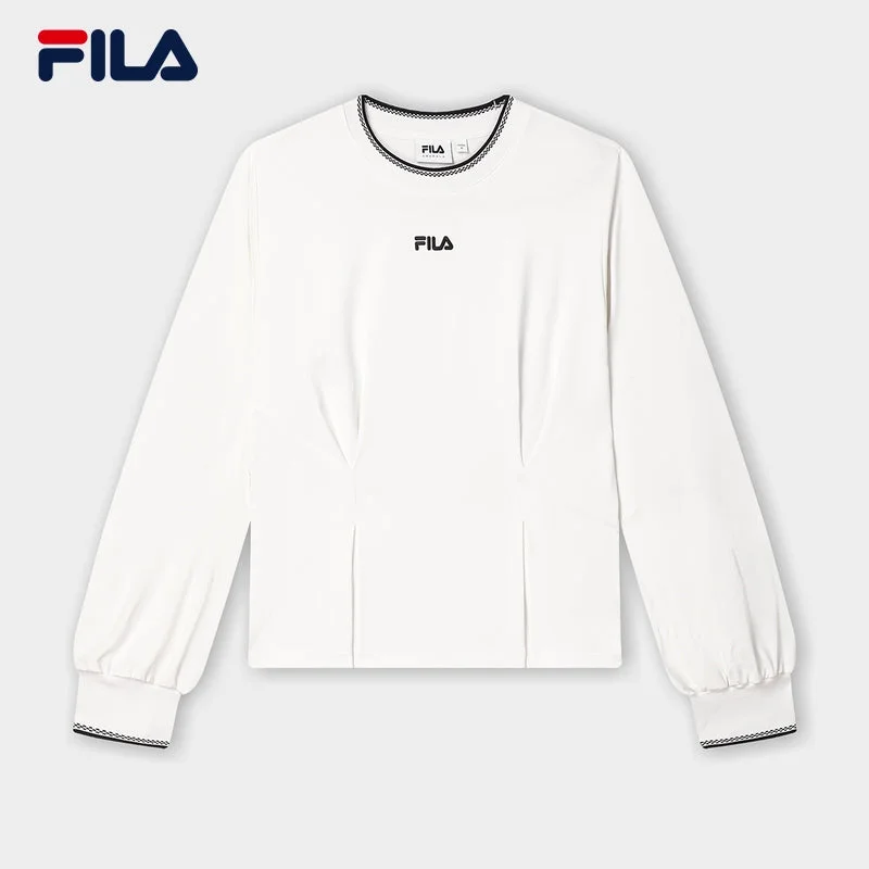 FILA CORE LIFESTYLE EMERALD LE GRAND PALAIS PARIS Women Pullover Sweater (White) Bell Sleeve Stylish FILA CORE LIFESTYLE EMERALD LE GRAND PALAIS PARIS Women Pullover Sweater (White) Bell Sleeve Stylish