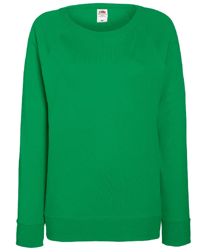 Kelly Green - Women's lightweight raglan sweatshirt Hoodie with Full-Zip Functional Layering Kelly Green - Women's lightweight raglan sweatshirt Hoodie with Full-Zip Functional Layering