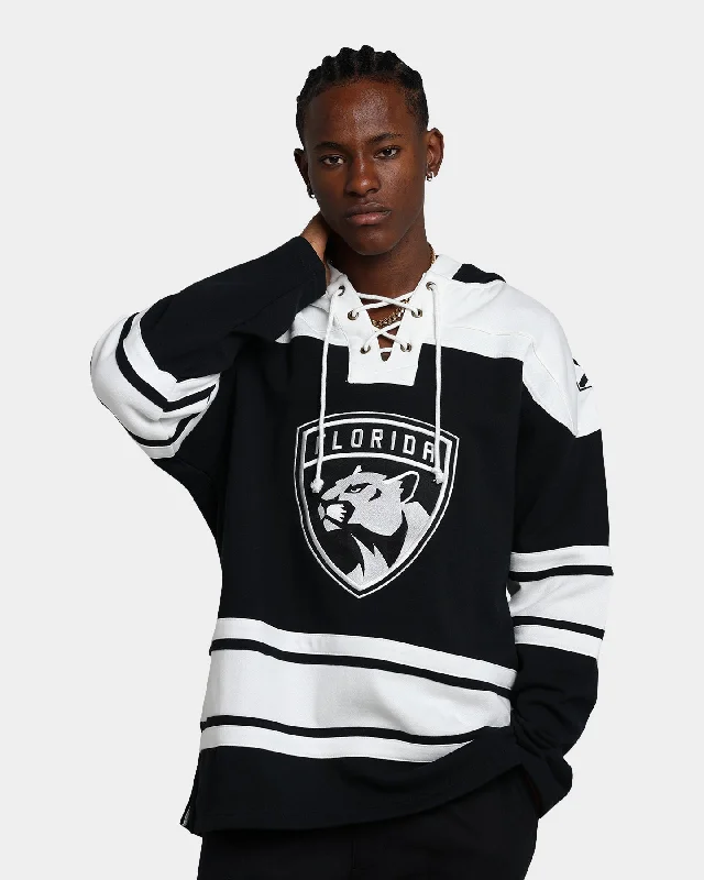 47 Brand Florida Panther Superior Lacer Hoodie Jet Black Hoodie with Cropped Fit Short Trendy 47 Brand Florida Panther Superior Lacer Hoodie Jet Black Hoodie with Cropped Fit Short Trendy