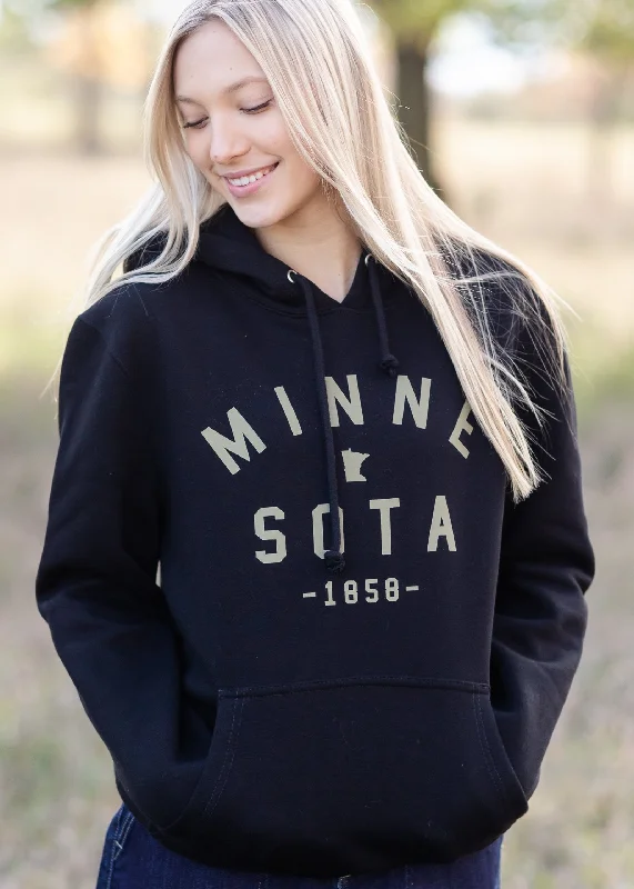 Black Thief River Minnesota Hoodie - FINAL SALE Hoodie with Sequins Glamorous Eye-catching Black Thief River Minnesota Hoodie - FINAL SALE Hoodie with Sequins Glamorous Eye-catching