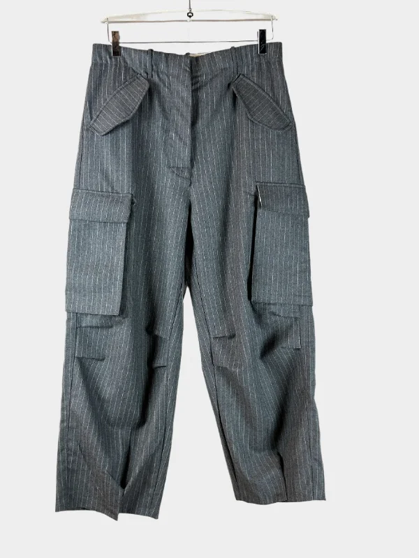 Pin-striped Cargo Trousers Trousers Bestseller Popular