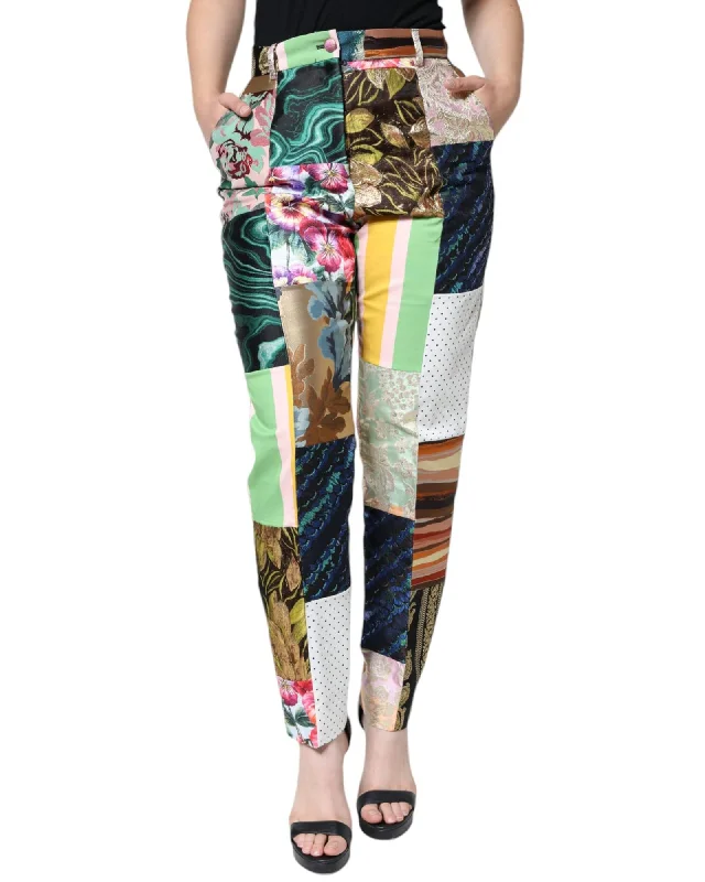 Dolce & Gabbana  Patchwork Printed Trousers Trousers Print Floral