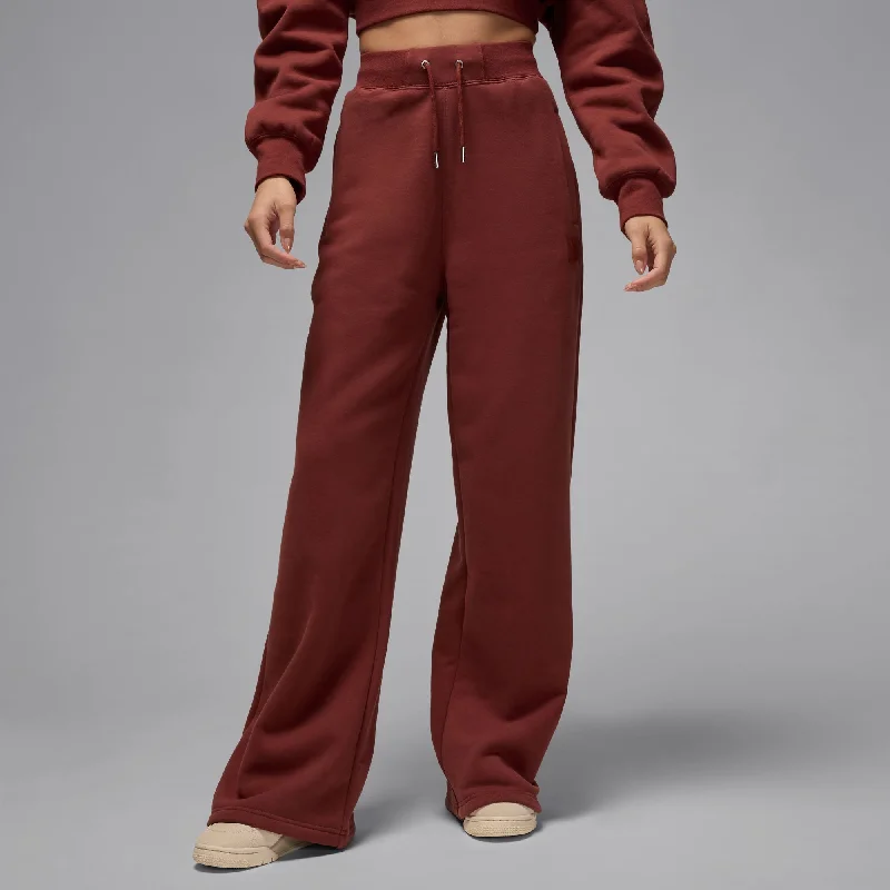 WMNS Jordan Flight Fleece Open-Hem Trousers "Brown" Trousers practical easy-care