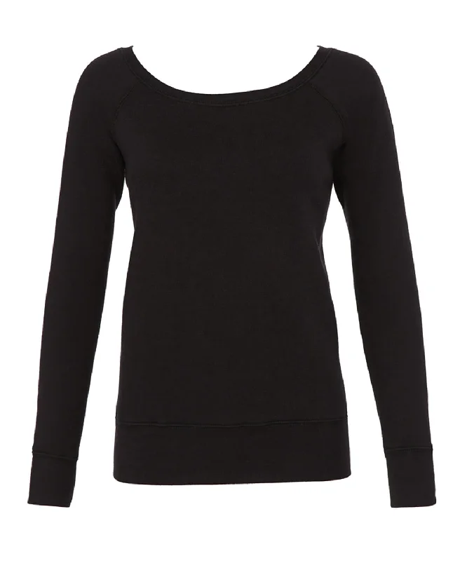 Black - Sponge fleece wide neck sweatshirt Hoodie with Raglan Sleeves Sporty Comfortable Black - Sponge fleece wide neck sweatshirt Hoodie with Raglan Sleeves Sporty Comfortable