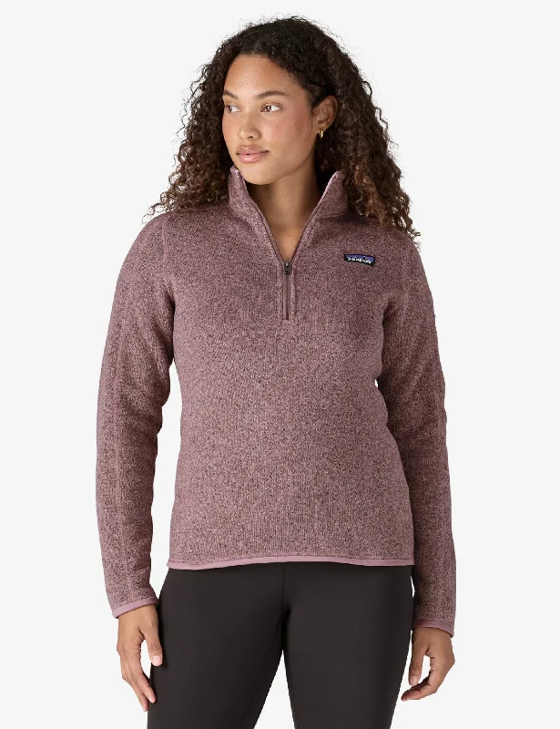 Patagonia Women's 1/4 Zip  Better Sweater - Stormy Mauve Welt Pockets Slit Pockets Flap Pockets