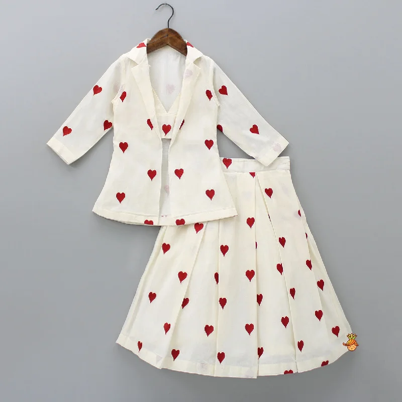 Pre Order: Hearts Embroidered Stylish Tie Knot Strap Top With Jacket And Lehenga Jersey Jacket Tulle Jacket Batik Jacket Pre Order: Hearts Embroidered Stylish Tie Knot Strap Top With Jacket And Lehenga Jersey Jacket Tulle Jacket Batik Jacket