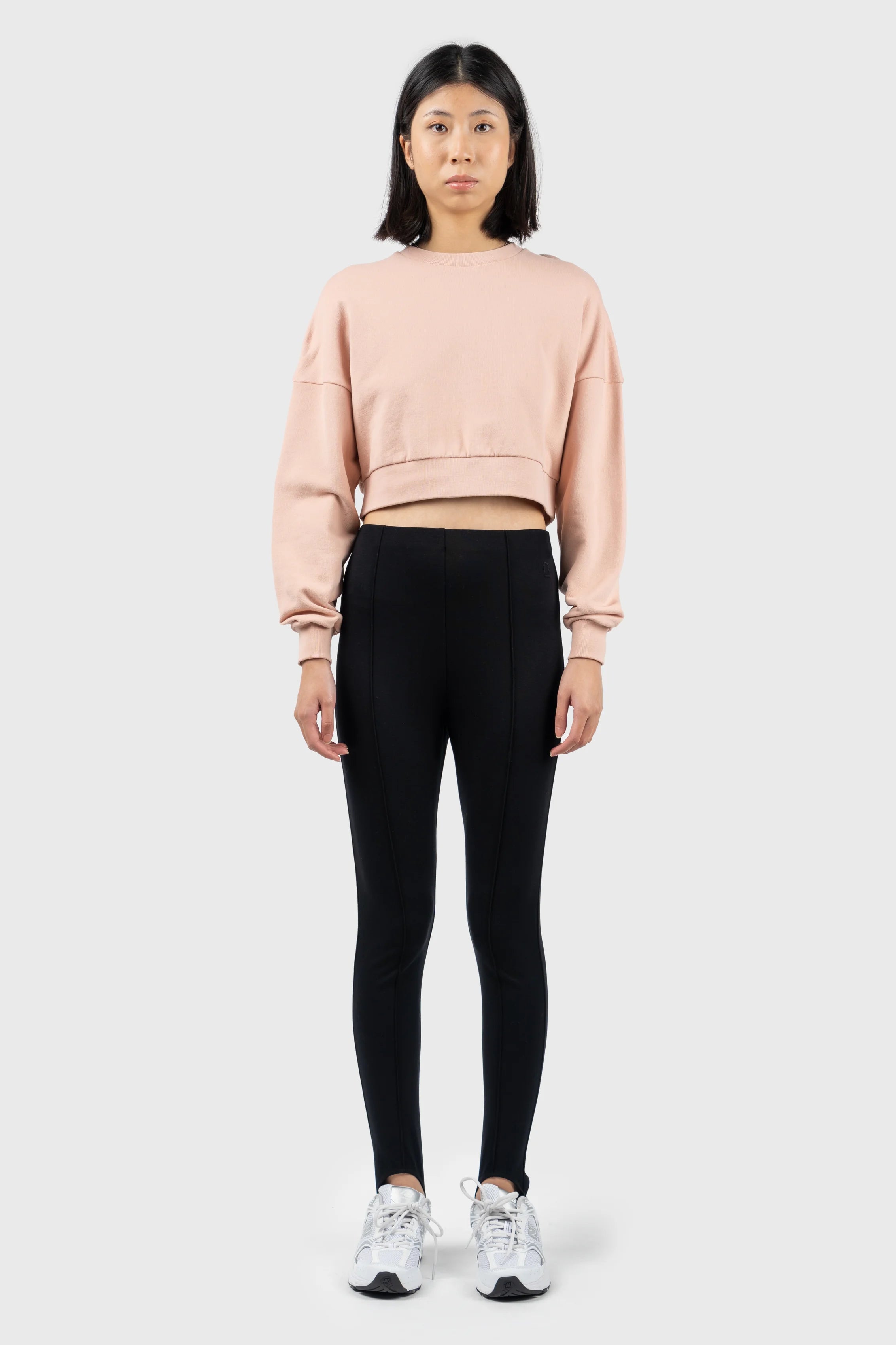 Dropped shoulder Crew Neck Sweatshirt Hoodie with V-Neck Classic Versatile