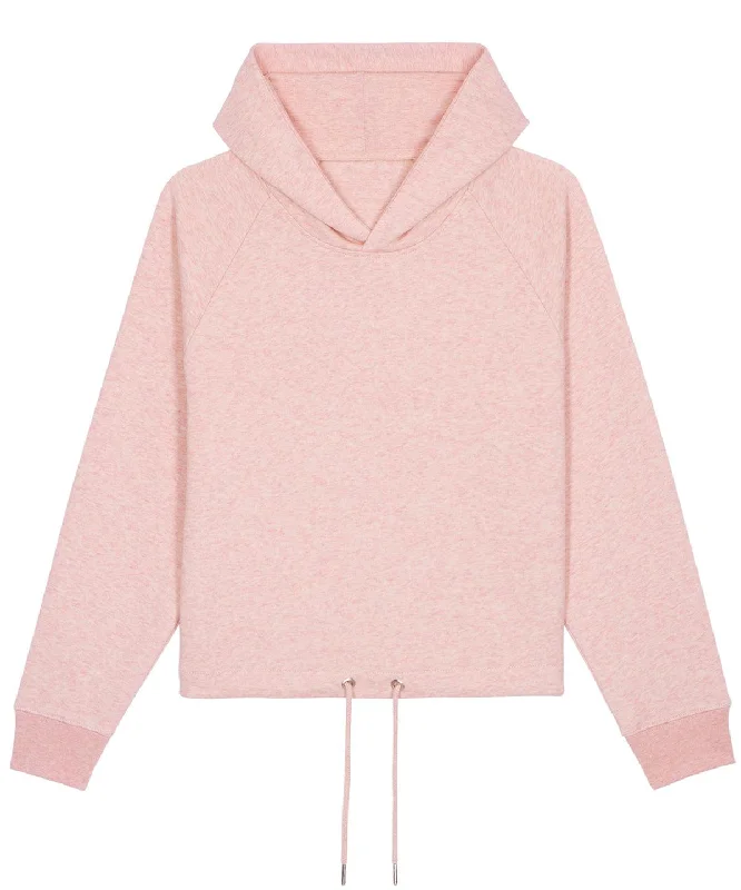 Cream Heather Pink - Women's Stella Bower cropped hoodie (STSW132) Hoodie with Button Classic Timeless Cream Heather Pink - Women's Stella Bower cropped hoodie (STSW132) Hoodie with Button Classic Timeless
