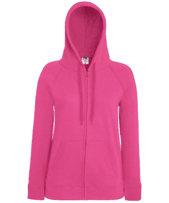 Fuchsia - Women's lightweight hooded sweatshirt jacket Hoodie with Back Slit Movement Comfort Fuchsia - Women's lightweight hooded sweatshirt jacket Hoodie with Back Slit Movement Comfort