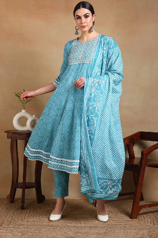 Ahika Blue Rayon Blend Kurta Trousers With Dupatta Trousers Favorite Customer