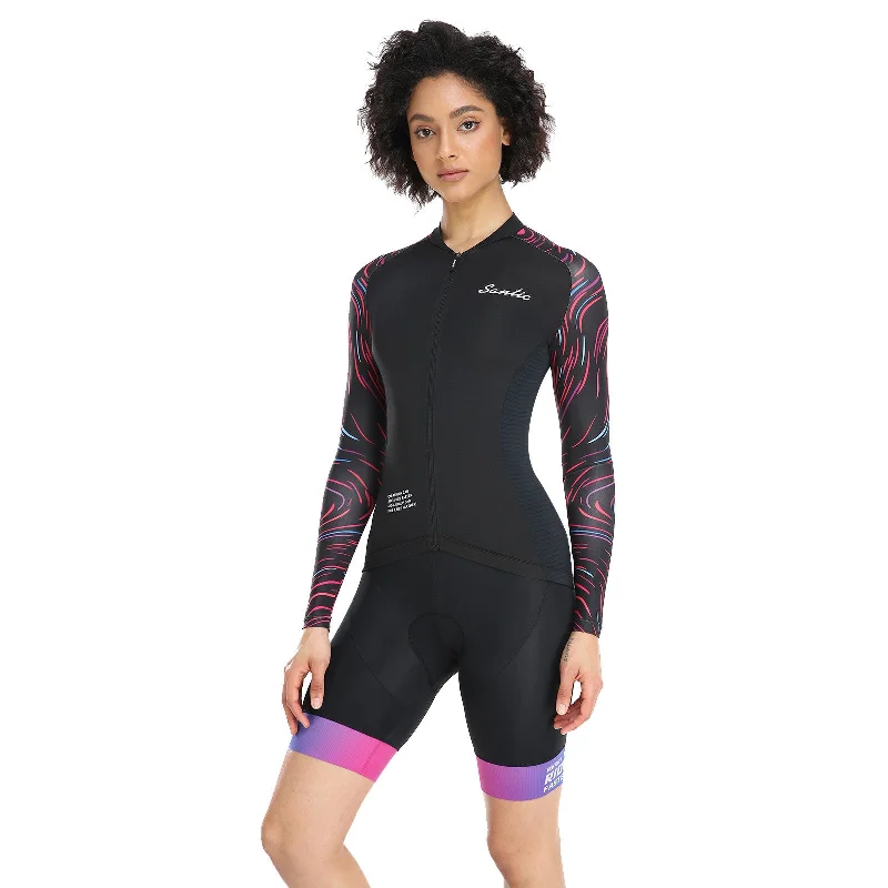 Santic Light Dream Women Cycling Jersey Long Sleeves Cycling Top Handmade Jersey Tee Santic Light Dream Women Cycling Jersey Long Sleeves Cycling Top Handmade Jersey Tee
