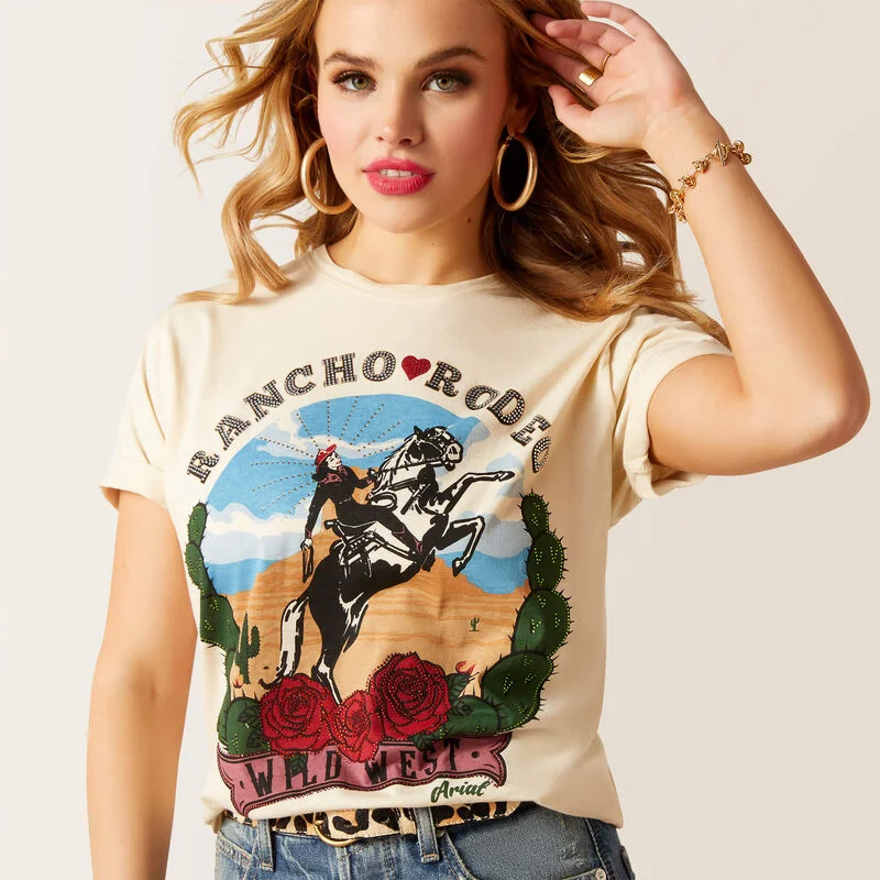 Rancho Rodeo Woman's T-Shirt | 10047246 Anti-Shrink Durable Soft