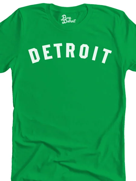 Detroit Classic Unisex T-shirt - White / Irish Green Mesh Canvas Denim