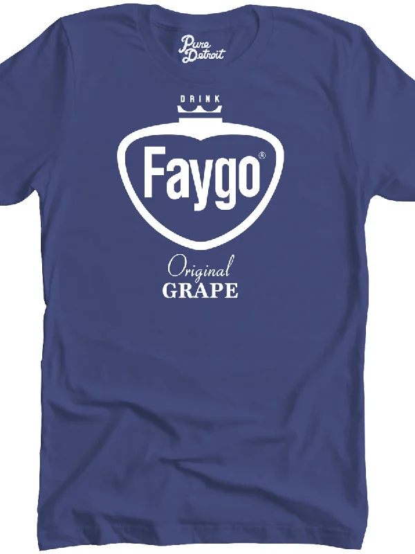 Faygo Retro Logo Premium Unisex T-shirt - Original Grape Striped Floral Plaid