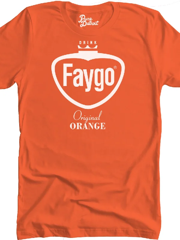 Faygo Retro Logo Premium Unisex T-shirt - Original Orange Layered Multi-layer Single Layer