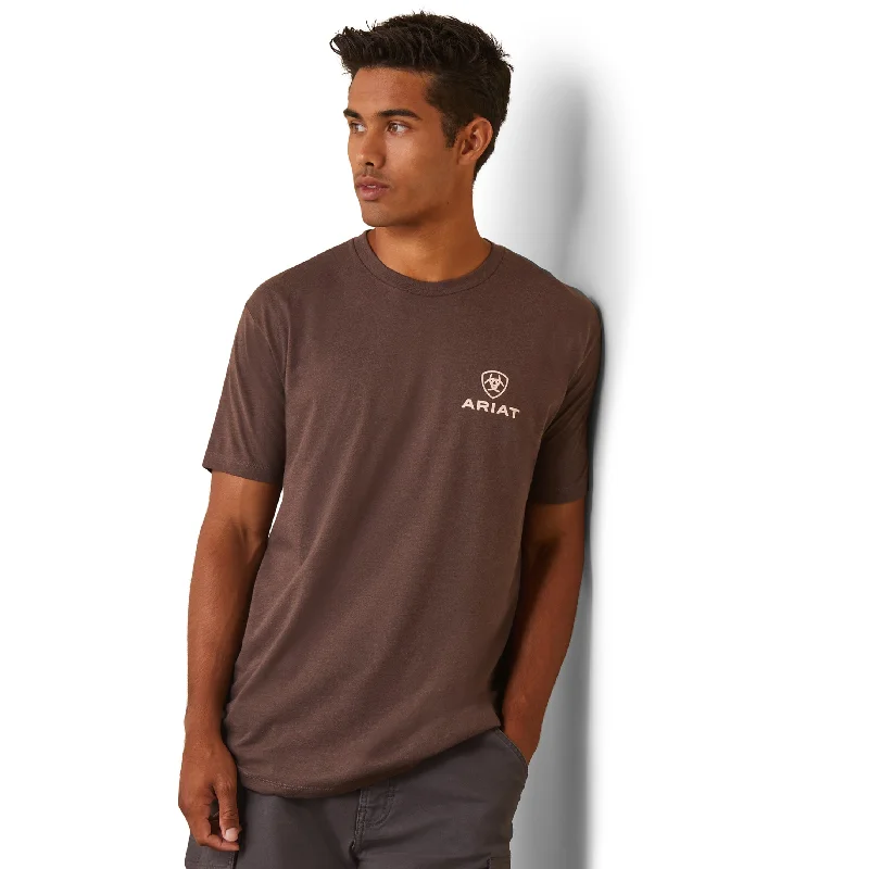 Corps Short Sleeve Brown Graphic Tee Chenille Blend Fleece Blend Nylon Blend