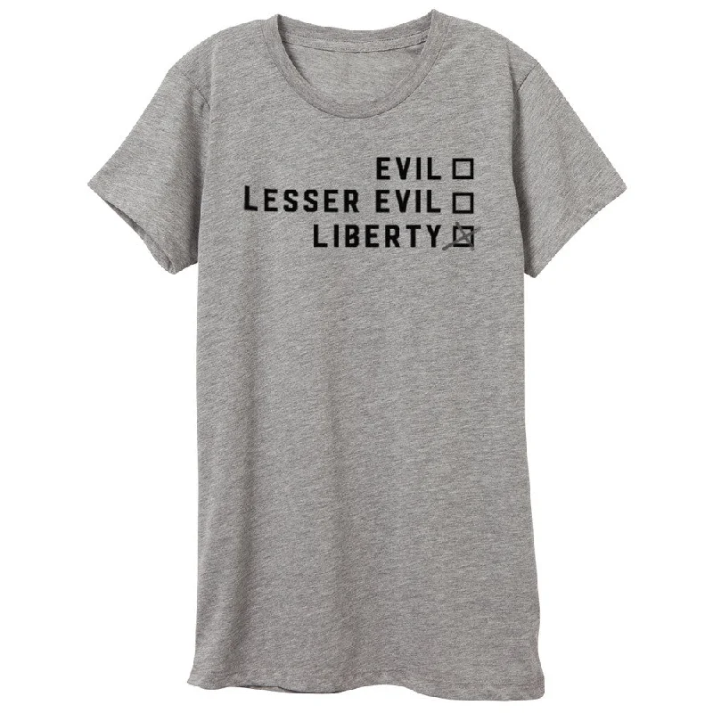 Choose Liberty Relaxed Ladies T-Shirt Rayon Velvet Corduroy