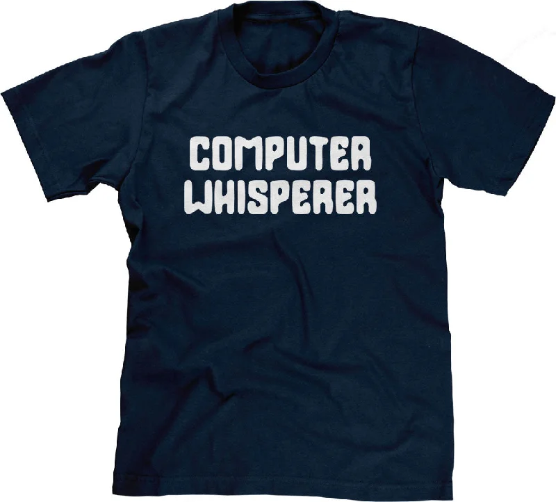 Computer Whisperer T-Shirt Print Jacquard Patchwork