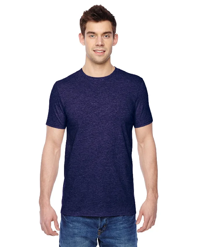 Fruit of the Loom 100% Sofspun Cotton T-Shirt | Heather Grape Cashmere Blend Cotton Blend Poly Blend