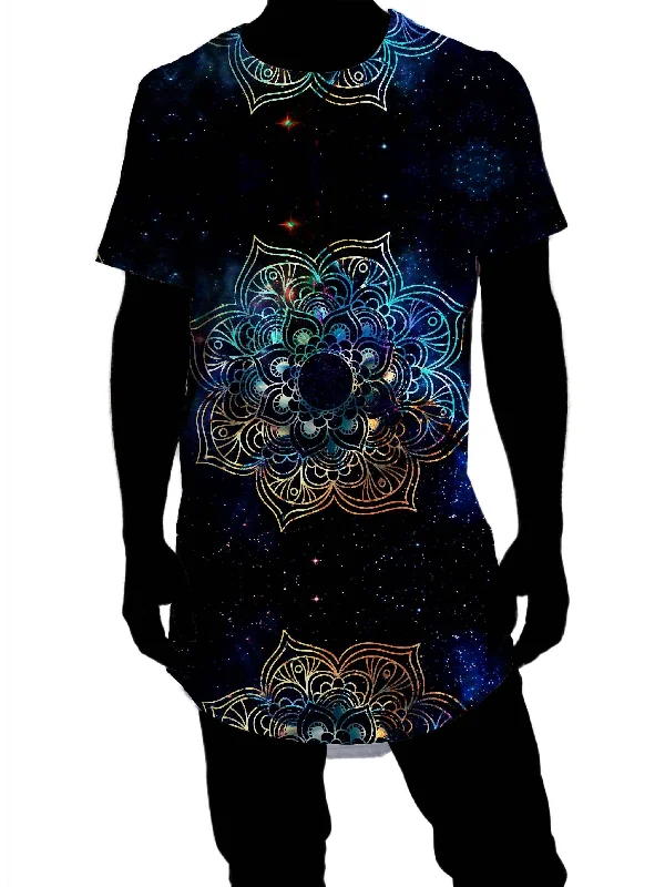 Galaxy Mandala Drop Cut T-Shirt Anti-Shrink Durable Soft