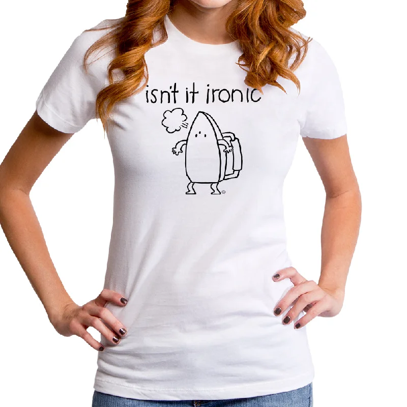 Isn't it Ironic Women's T-Shirt Spandex Blend Rayon Blend Denim Blend