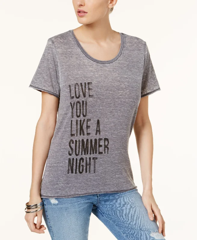 Guess Summer Night Graphic T-Shirt Chenille Brocade Lace