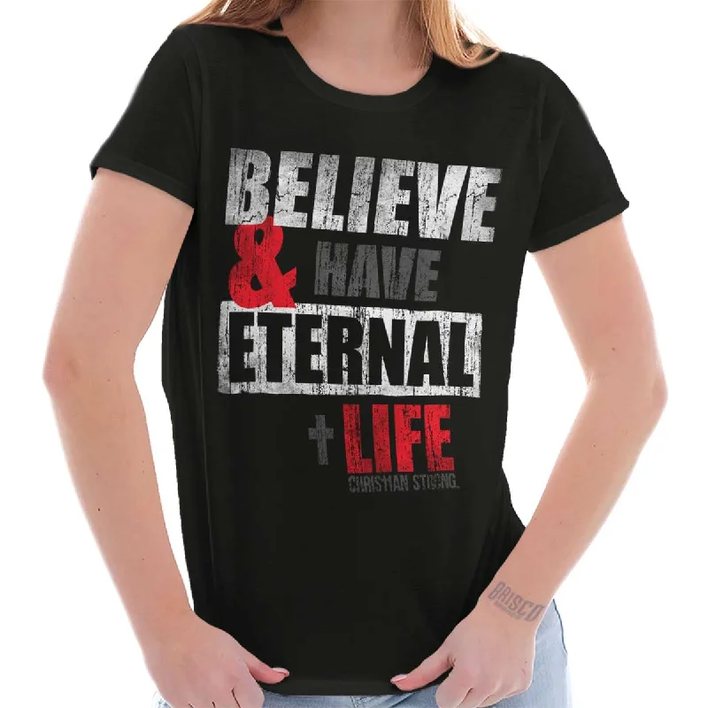 Have Eternal Life Ladies T Shirt Elasticated Padded Insulated