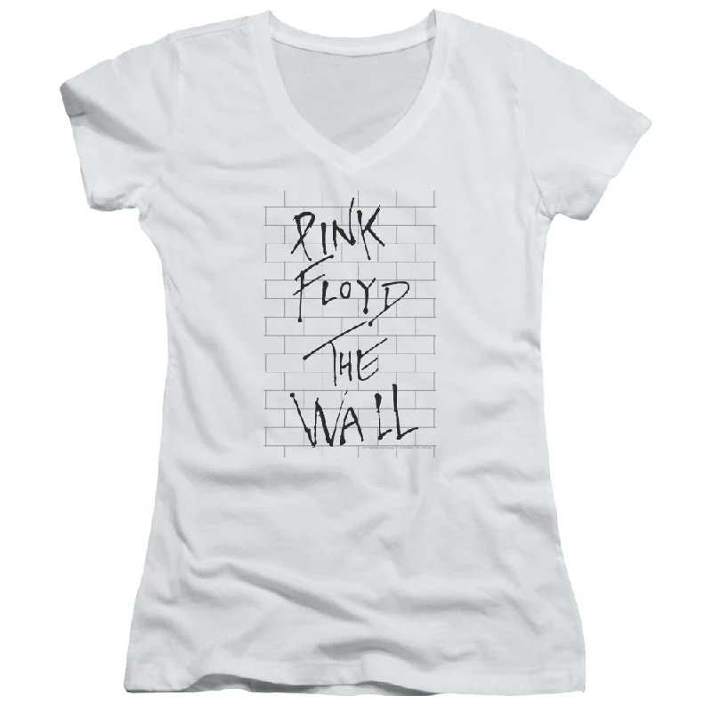 Pink Floyd The Wall 2 Junior's 30/1 100% Cotton Cap-Sleeve Sheer V-Neck T-Shirt Faux Fur Fabric Real Fur Fabric Shearling Fabric