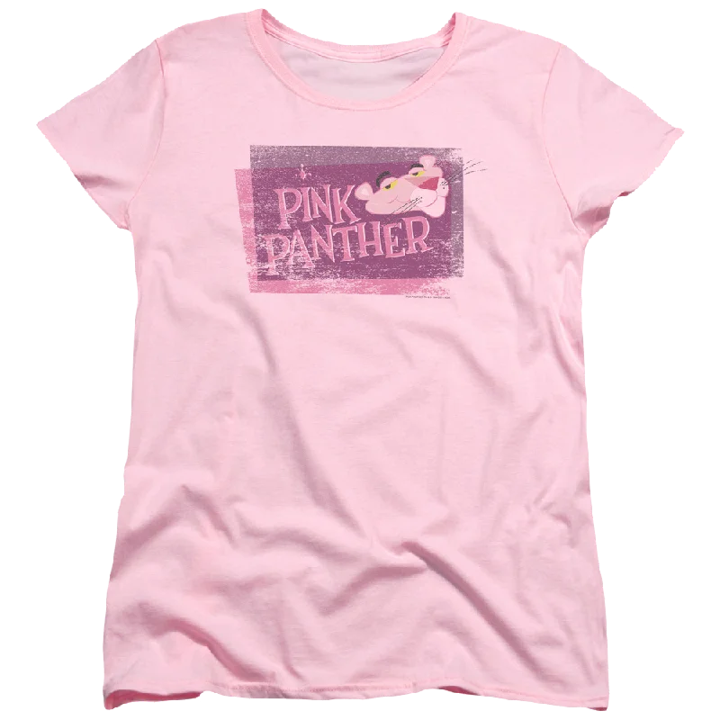 Pink Panther Pink Panther/Distressed - Women's T-Shirt Rayon Fabric Velvet Fabric Corduroy Fabric