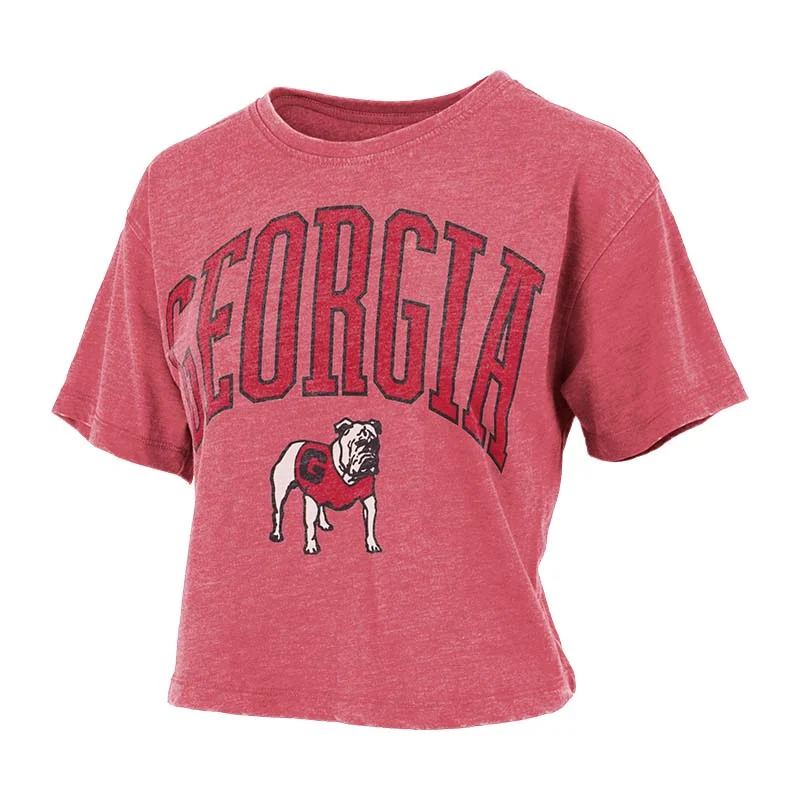 UGA New Zealand Waistline Short Sleeve T-Shirt Houndstooth Herringbone Solid