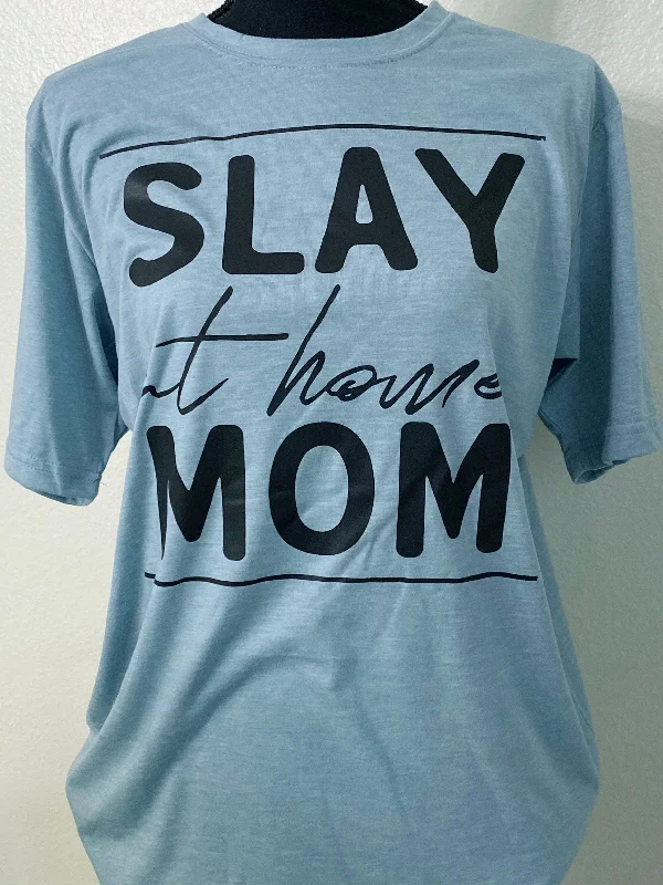 Slay at Home Mom Graphic Tee Polka Dot Checkered Tartan