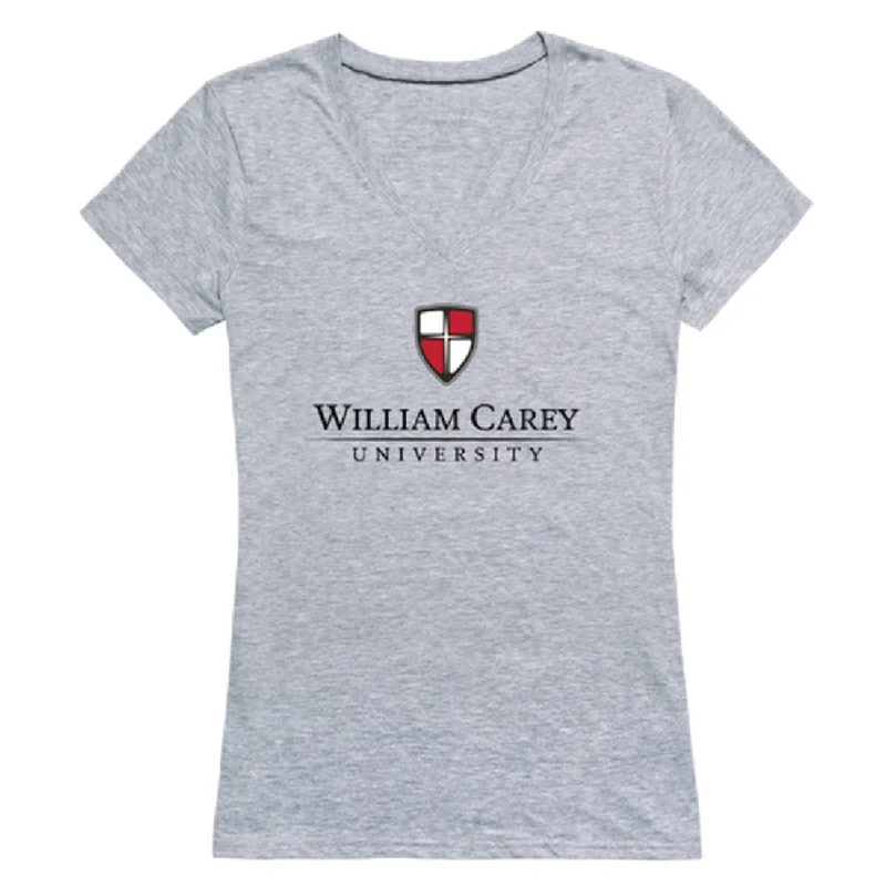 William Carey University Crusaders Womens Seal T-Shirt Spandex Blend Rayon Blend Denim Blend