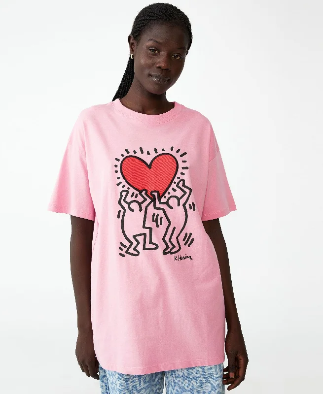 Women's Special Edition Keith Haring T-Shirt Terry Blend Velvet Blend Canvas Blend